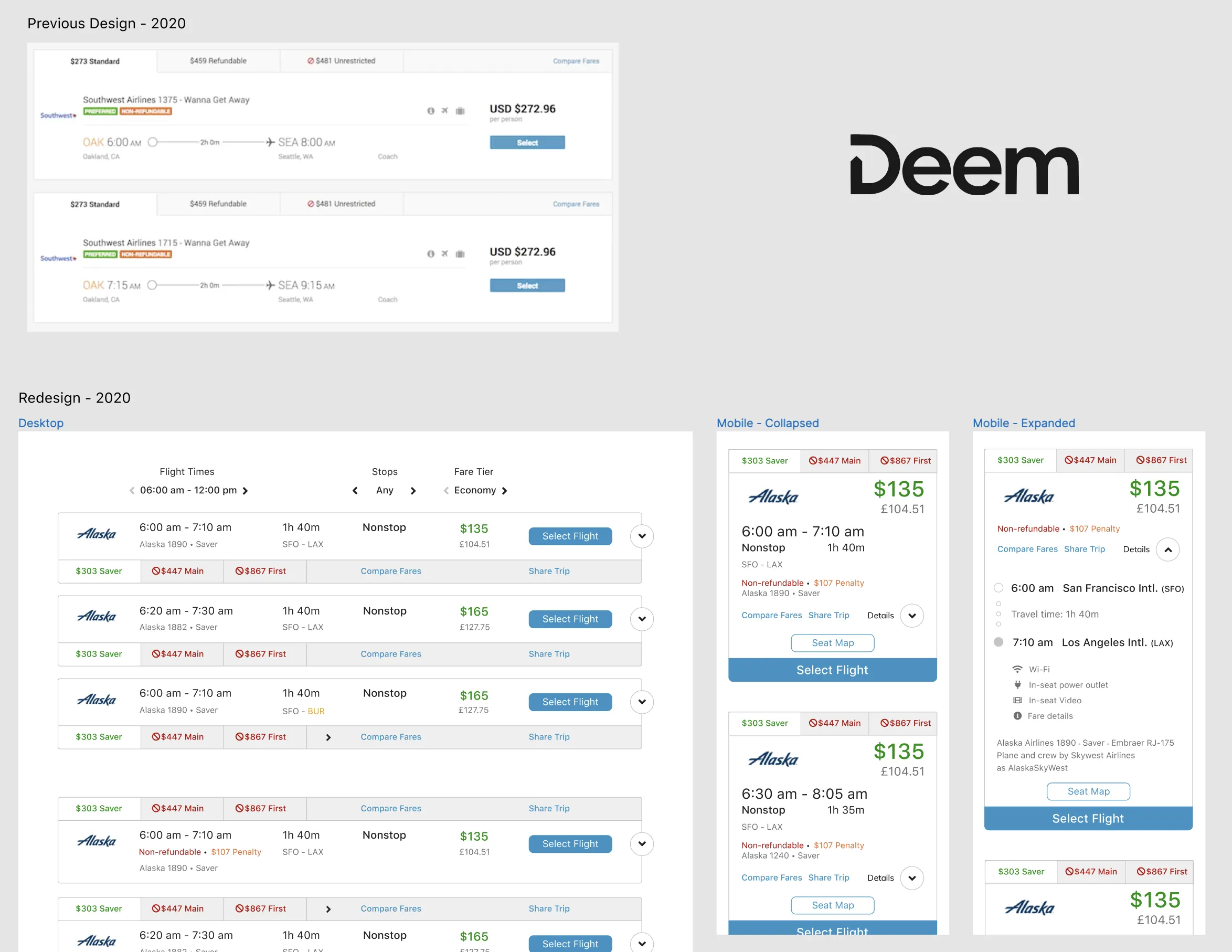 Deem Flight Results Prototype